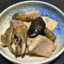 漬けヨコワ(マグロ)と茄子舞茸の炒め合わせ